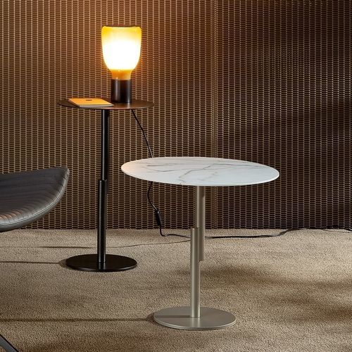 Современный вспомогательный столик - Innesti - BONALDO - из окрашенного металла / из керамики / с основанием из окрашенного металла