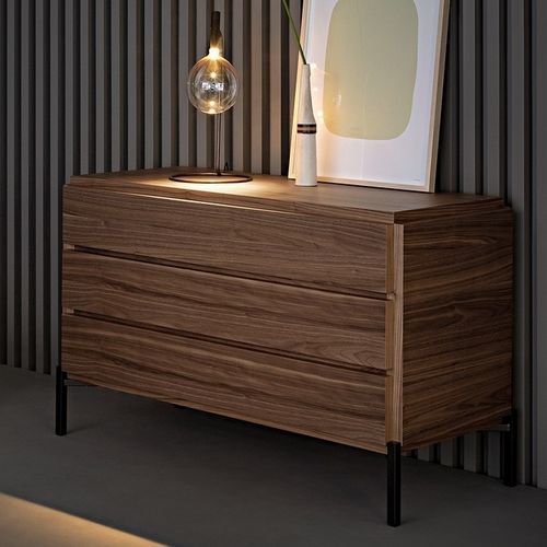 Современный комод - Groove - BONALDO - из окрашенного металла / из фанерованной древесины / из орехового дерева