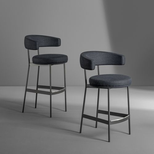 Современный барный стул - Neuilly too - BONALDO - для интерьера / из ткани / из кожи