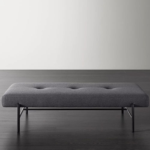 Современный полудиван - NINA - MERIDIANI - из ткани / из кожи / из лакированного металла