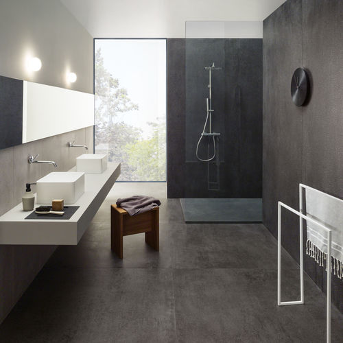 Плитка из керамогранита - SLIMTECH CONCRETO : DARK - LEA CERAMICHE - естественная отделка / ламинированная / для интерьера
