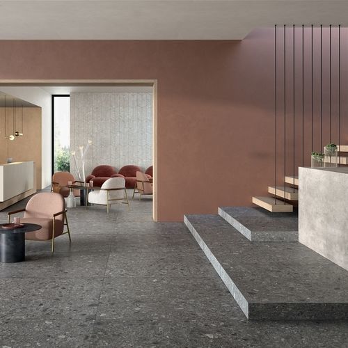 Плитка из керамогранита - CLUSTER DARK - LEA CERAMICHE - естественная отделка / структурная / для интерьера