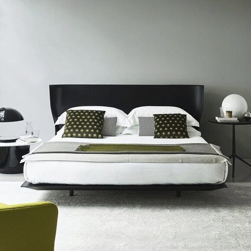 Двуспальная кровать - Alys - B&B Italia - современная / с обитым изголовьем / из кожи
