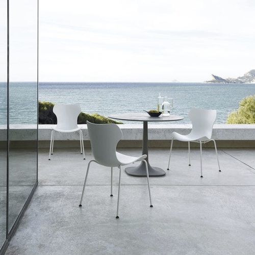 Современный стул для сада - Papilio Shell - B&B Italia - для наружного применения / из нержавеющей стали / из полипропилена