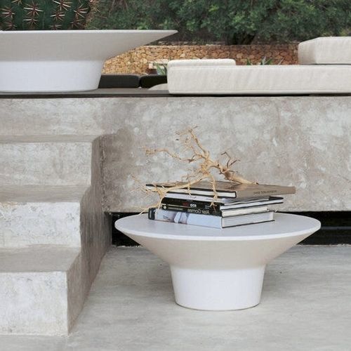 Современный журнальный столик - Springtime - B&B Italia - из CristalPlant® / с основанием из кристалла / круглый