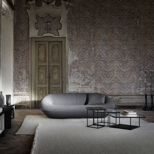 Современный диван - Tortello - B&B Italia - из ткани / с подлокотниками / зеленый