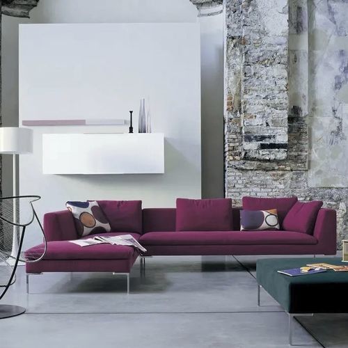 Современный диван - CHARLES - B&B Italia - из ткани / из кожи / с подушками