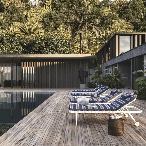 Современный садовый шезлонг - ERICA - B&B Italia - из ткани / из полипропилена / алюминий