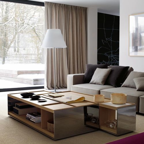 Современный журнальный столик - Surface - B&B Italia - из дерева / из МДФ / из стального листа