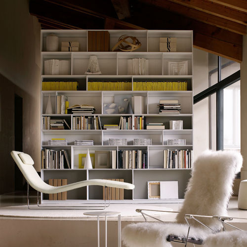 Модульный книжный шкаф - Flat.c - B&B Italia - современный / из лакированной древесины / из лакированной МДФ
