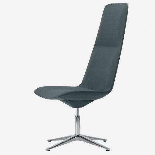 Стул для конференций для интерьера - SLIM HIGH 4 / 812  - ALIAS - из ткани / из кожи / с основанием из литого алюминия