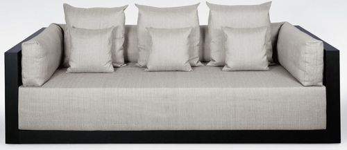 Современный диван - SYDNEY - Giorgio Armani Casa - черный / из дуба / 3 места