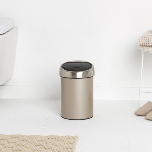 Мусорный контейнер для ванной комнаты - TOUCH BIN® 3 series - Brabantia International - настенный / из стали / современный