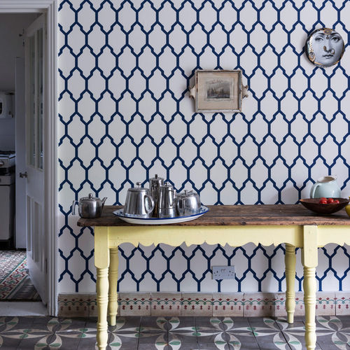 Современный обои - TESSELLA series - Farrow & Ball - геометрический / имитация ткани / с размерным эффектом