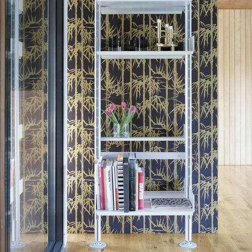 Современный обои - BAMBOO - Farrow & Ball - природный мотив / металлизированный эффект / розовый