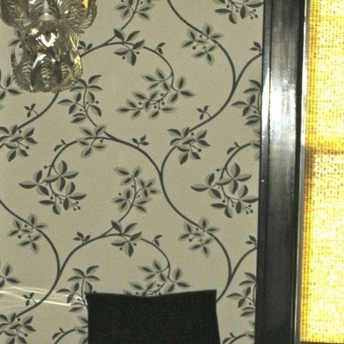 Современный обои - RINGWOLD - Farrow & Ball - в цветочек / металлизированный эффект / красный