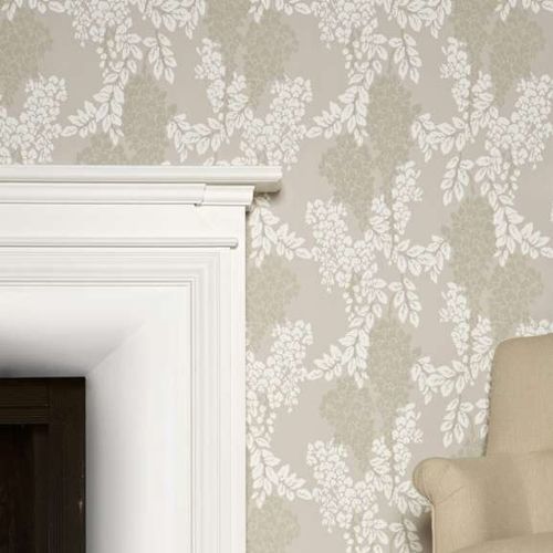 Современный обои - WISTERIA series - Farrow & Ball - в цветочек / желтый / красный