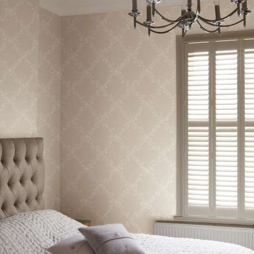 Современный обои - TOILE TRELLIS series - Farrow & Ball - с цветочным мотивом / геометрический / желтый