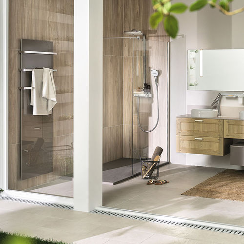 Современная ванная комната - AMBIANCE VÉGÉTALE - Mobalpa - из беленого дуба / из Corian®