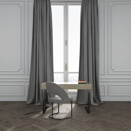Современный рабочий стол - PARIS - HUGUES CHEVALIER - из металла / из кожи