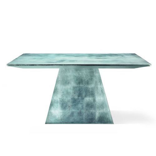 Современный стол - HALLEY - Q - Airnova - из стекла / из мрамора / из Corian®