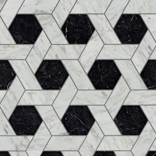 Плитка из мрамора - MONTEPULCIANO NERO  - BISAZZA - матовая / для интерьера / для ванной комнаты