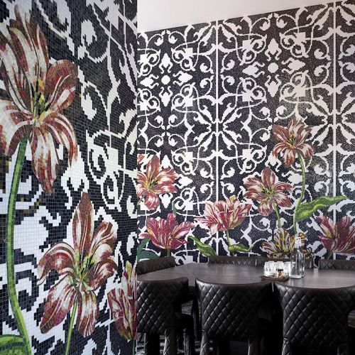 Мозаика из стекла - TULIPS - BISAZZA - глянцевая / для интерьера / для наружного применения