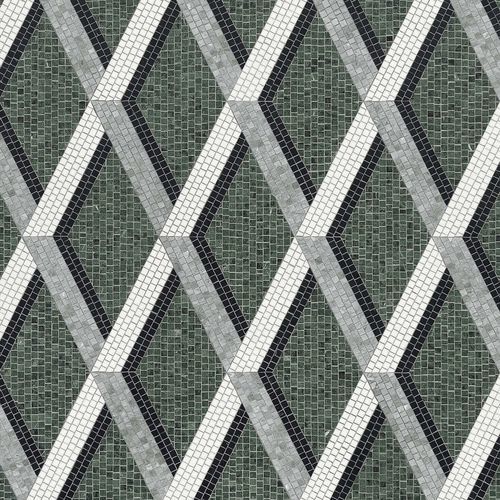 Мозаика из мрамора - BORGONUOVO VERDE - BISAZZA - глянцевая / для интерьера / для гостиной