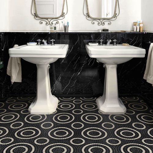 Мозаика из мрамора - BELGIOIOSO NERO - BISAZZA - глянцевая / для интерьера / для гостиной