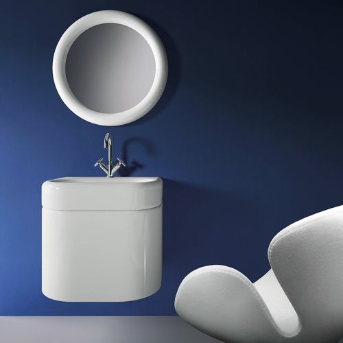 Настенное зеркало для ванной комнаты - WOW JUST - BISAZZA - для профессионального использования / современное / круглое
