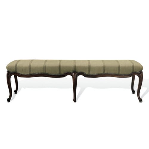 Стилизованная скамейка - NOBLE ESTATE - Ralph Lauren Home - из красного дерева / из ткани / обитая