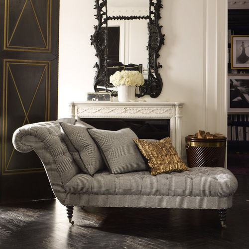 Шезлонг честерфилд - WESTMINSTER - Ralph Lauren Home - из ткани / из кожи / на колесиках