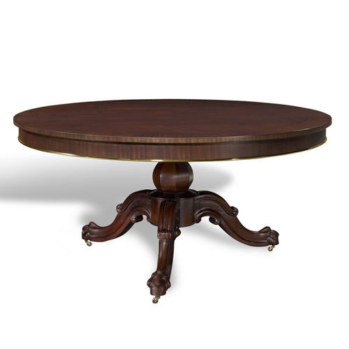 Стилизованный обеденный стол - HEIRESS - Ralph Lauren Home - из красного дерева / с основанием из красного дерева / круглый