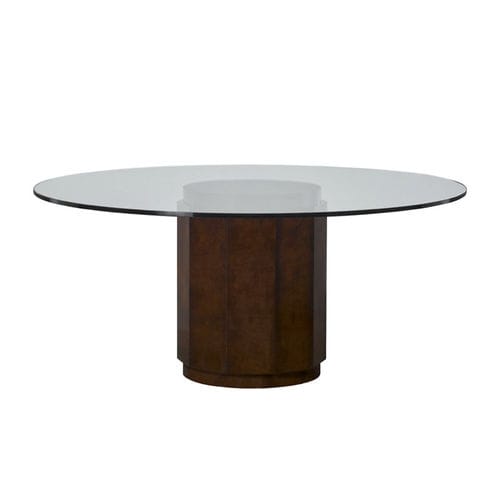 Современный обеденный стол - PERRIN - Ralph Lauren Home - из стекла / с основанием из фанеры / с основанием из красного дерева