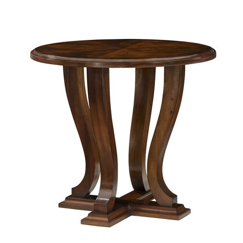 Классический вспомогательный столик - BASALT  - Ralph Lauren Home - из красного дерева / с основанием из красного дерева / круглый