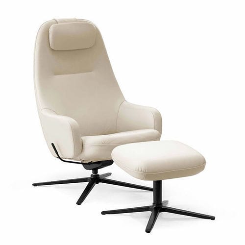 Кресло для отдыха скандинавский дизайн - DesigNature : Leaf - STORDAL Møbel as - из кожи / из ткани / с опорой для ступней