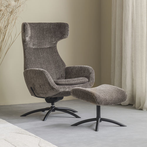 Кресло для отдыха скандинавский дизайн - DesigNature : Eira - STORDAL Møbel as - из кожи / из ткани / с опорой для ступней