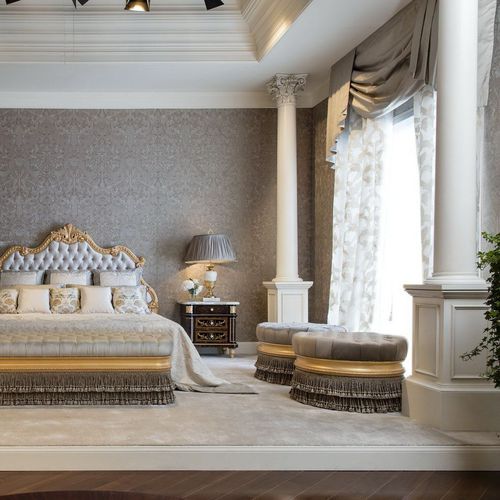 Стилизованный пуф - 7604PN - COLOMBO STILE - из ткани / круглый