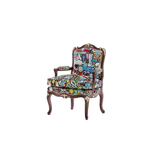 Классический cтул - 5020PL - COLOMBO STILE - для интерьера / из бархата / с основанием из красного дерева