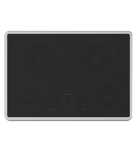 Индукционная варочная панель - KICU500XSS - KitchenAid - 4 конфорки / встраиваемая / с поворотными регуляторами