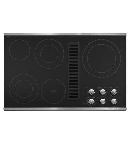Электрическая варочная панель - KECD867XSS - KitchenAid - 6 конфорок / встраиваемая / с поворотными регуляторами