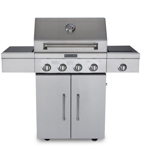 Газовое барбекю - 720-0733A - KitchenAid - для профессионального использования / на роликах / из нержавеющей стали