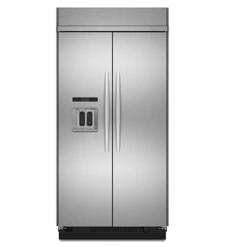 Американский холодильник -  KSSC48QVS - KitchenAid - для бытового использования / встраиваемый / из нержавеющей стали