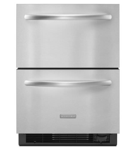 Холодильник с выдвижным ящиком -  KDDC24CVS - KitchenAid - для бытового использования / отдельно стоящий / из нержавеющей стали