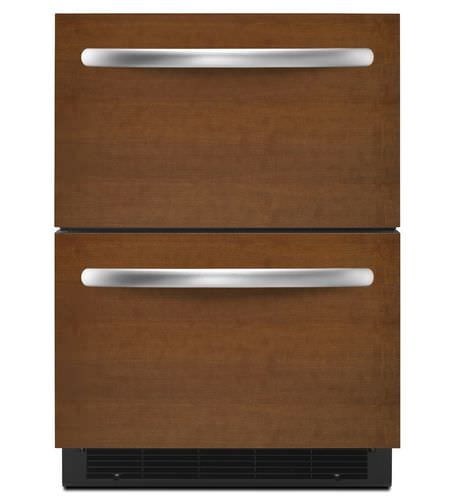 Холодильник с выдвижным ящиком - KDDO24CVX - KitchenAid - для бытового использования / отдельно стоящий / из дерева