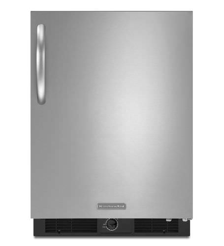 Холодильник для бытового использования - KURS24RSSS - KitchenAid - встраиваемый / из нержавеющей стали / экоэтикетка Energy Star