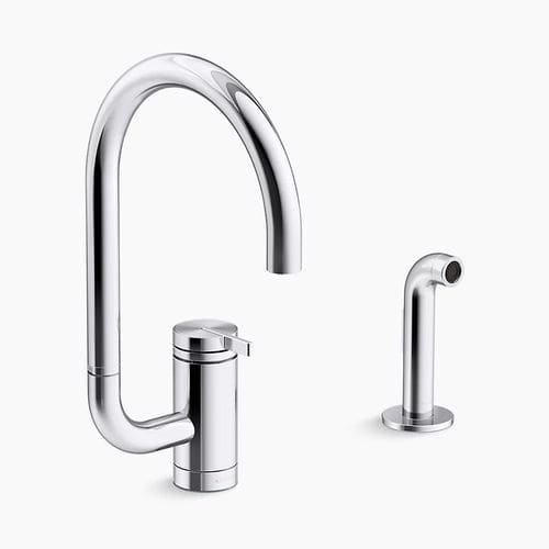 Настольный однорычажный смеситель - COMPONENTS® - Kohler - из металла / для кухни / 2 отверстия