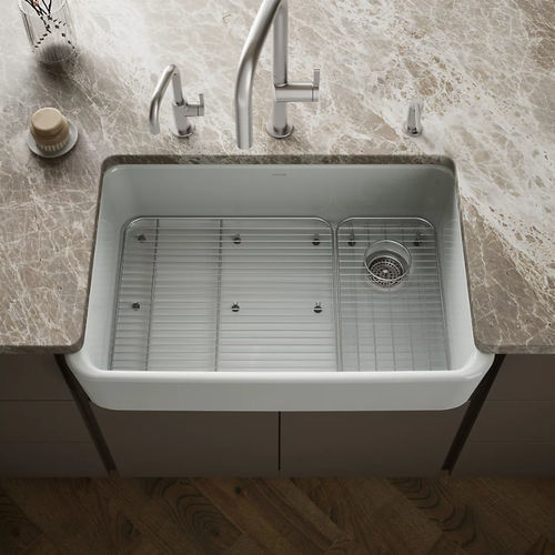 Кухонная раковина 1 чаша - IRONRIDGE® - Kohler - без сушки / из чугуна / встраиваемая снизу