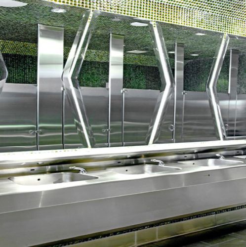 Подвесная раковина - SYSTEM M2 : 8981  - Neo-Metro - из нержавеющей стали / с регулируемым зеркалом / множественная
