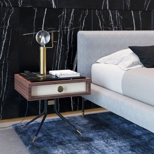 Современный ночной столик - 1500_SWING - Vibieffe - из предварительно напряженного бетона / прямоугольный / для бытового использования